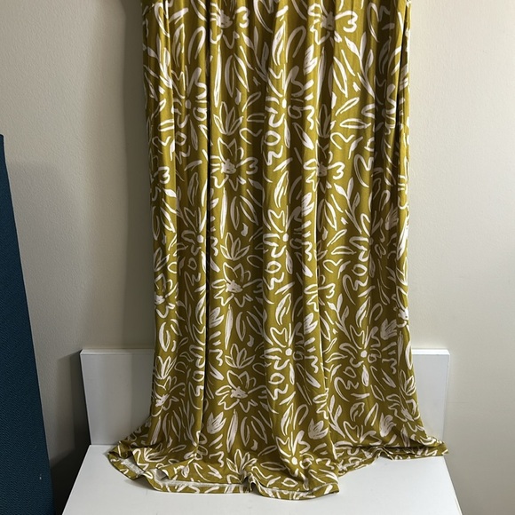 Hawthorn Vera Midi length Floral abstract green sleeveless dress NEW size Large - Picture 3 of 10